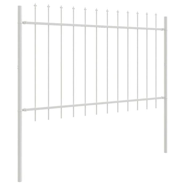 vidaXL Cl&ocirc;ture de jardin 8 pcs Blanc 13,6 x 1,2 m