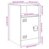 vidaXL Table de chevet blanc 34,5x39x62 cm acier