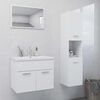 vidaXL Ensemble de meubles de salle de bain Blanc Agglom&eacute;r&eacute;
