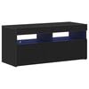 vidaXL Meuble TV 90 x 35 x 40 cm Ch&ecirc;ne noir Bois d'ing&eacute;nierie