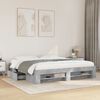 vidaXL Cadre de lit sans matelas gris b&eacute;ton 180x200 cm bois ing&eacute;nierie