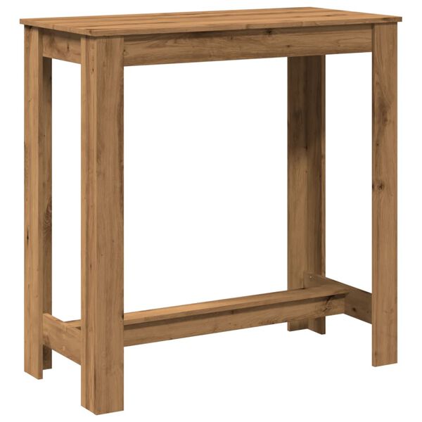 vidaXL Table de bar ch&ecirc;ne artisanal 102x50x103,5 cm bois d'ing&eacute;nierie