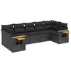 vidaXL Salon de jardin 7 pcs avec coussins noir r&eacute;sine tress&eacute;e