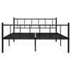 vidaXL Cadre de lit sans matelas noir métal 180x200 cm