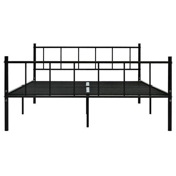 vidaXL Cadre de lit sans matelas noir métal 180x200 cm