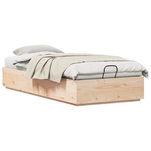 vidaXL Cadre de lit ottoman Naturel 80 x 200 cm Pin massif