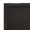 vidaXL Comptoir de salle de bain marron fonc&eacute; bois massif trait&eacute;