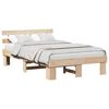 vidaXL Cadre de lit avec t&ecirc;te de lit Naturel 135 x 190 cm Pin massif