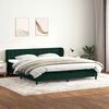 vidaXL Sommier &agrave; lattes de lit et matelas vert fonc&eacute; 180x210cm velours