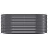 vidaXL Lit sur&eacute;lev&eacute; de jardin Acier galvanis&eacute; Anthracite