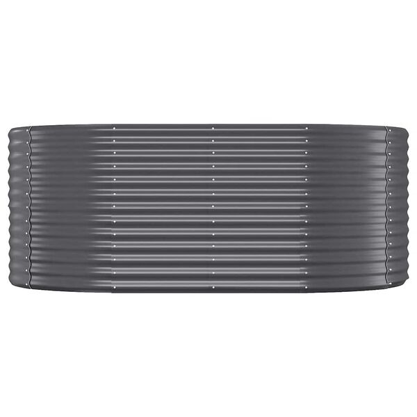vidaXL Lit sur&eacute;lev&eacute; de jardin Acier galvanis&eacute; Anthracite