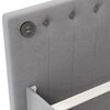 vidaXL Lit avec matelas et &eacute;clairage USB Gris clair Tissu 90x200 cm