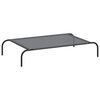 vidaXL Lit sur&eacute;lev&eacute; pour chien gris 110x65x20 cm textil&egrave;ne et acier