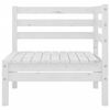 vidaXL Salon de jardin 6 pcs Blanc Bois de pin massif