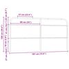 vidaXL T&ecirc;te de lit de remplacement ch&ecirc;ne marron 180 cm acier et bois d'ing&eacute;nierie
