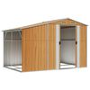 vidaXL Abri de jardin marron clair 277x192,5x179 cm acier galvanis&eacute;