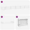vidaXL Barri&egrave;re pour chien porte pliable 12 panneaux bois de peuplier