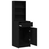 vidaXL Haut Armoire Ch&ecirc;ne noir 40 x 40,5 x 135 cm Bois d'ing&eacute;nierie