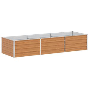 vidaXL Jardini&egrave;re sur&eacute;lev&eacute;e Marron Clair 240 x 80 x 45 cm