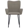 vidaXL Chaises &agrave; manger lot de 2 Gris clair Velours