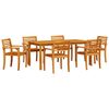 vidaXL Ensemble de salle &agrave; manger pour jardin 7 pc Marron