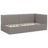 vidaXL Cadre de lit d'angle avec t&ecirc;te de lit Taupe 100 x 200 cm tissu