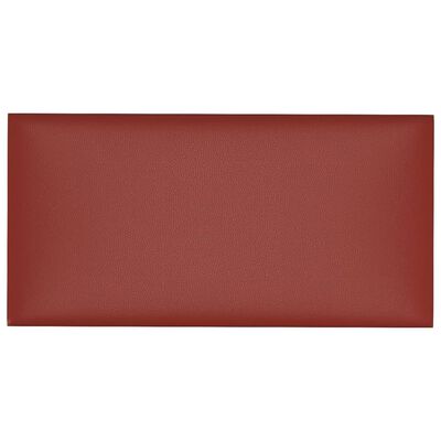 vidaXL Panneaux muraux 12pcs Rouge bordeaux 60x30 cm Similicuir 2,16m²