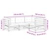 vidaXL Salon de jardin 4 pcs avec coussins bois de pin impr&eacute;gn&eacute;