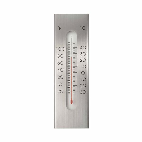 Nature Thermom&egrave;tre mural d'ext&eacute;rieur Aluminium 7x1x23 cm