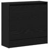 vidaXL Cabinet &agrave; chaussures avec &eacute;tag&egrave;re Ch&ecirc;ne noir 60 x 21 x 57 cm