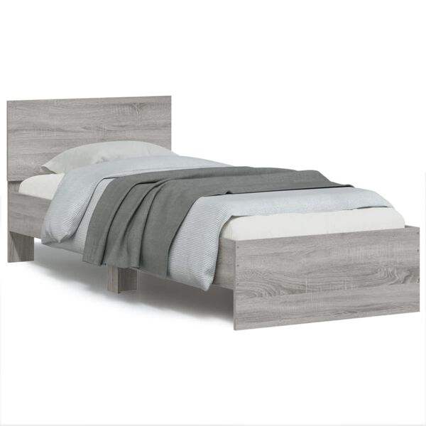 vidaXL Cadre de lit sans matelas avec t&ecirc;te de lit 75x190 cm