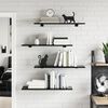 vidaXL Panneaux biblioth&egrave;que 8 pcs Noir brillant 80x30x1,5cm Agglom&eacute;r&eacute;
