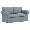 vidaXL Canap&eacute; 120cm Gris clair M&eacute;tал