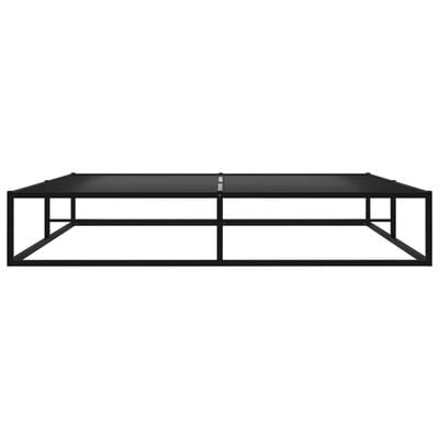 vidaXL Cadre de lit sans matelas noir métal 160x200 cm