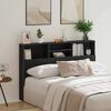 vidaXL Cabinet de T&ecirc;te de Lit Ch&ecirc;ne noir 160 x 19 x 103,5 cm