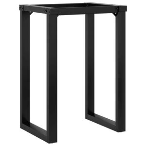 vidaXL Pieds de table &agrave; manger cadre en O 60x40x73 cm acier