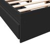 vidaXL Cadre de lit avec tiroirs sans matelas noir 140x190 cm