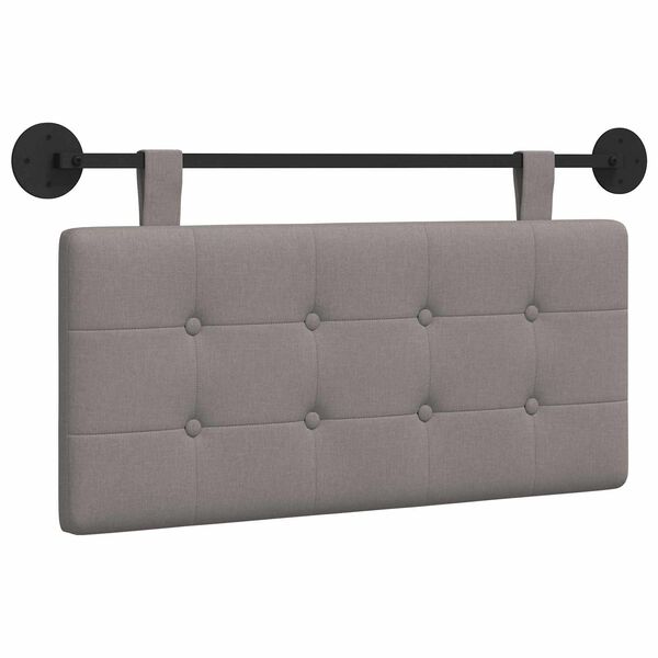 vidaXL T&ecirc;te de lit suspendue Montage mural Taupe 100 x 55 x 5 cm tissu