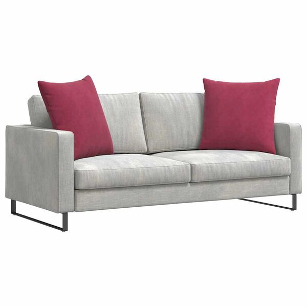 vidaXL Coussins de canap&eacute; 2 pcs Bordeaux 60 x 60 cm