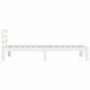 vidaXL Cadre de lit sans matelas blanc bois massif 100x200 cm