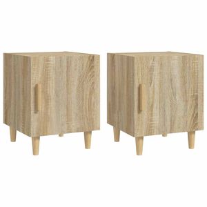vidaXL Tables de chevet 2 pcs Ch&ecirc;ne Sonoma Bois d'ing&eacute;nierie