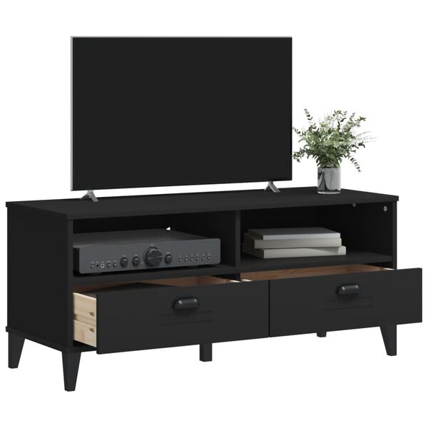 vidaXL Meuble TV VIKEN noir bois d'ing&eacute;nierie