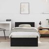 vidaXL Cadre de lit Ch&ecirc;ne noir 75 x 190 cm Bois d'ing&eacute;nierie