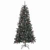 vidaXL Sapin de No&euml;l artificiel Vert 240 cm PVC, plastique et acier