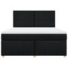 vidaXL Sommier &agrave; lattes de lit avec matelas Noir 180x200 cm Tissu