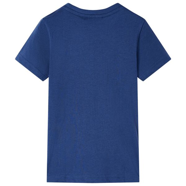 T-shirt pour enfants bleu fonc&eacute; 140