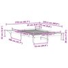 vidaXL Cadre de lit avec tables de chevet Naturel 160 x 220 cm