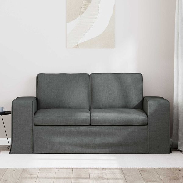 vidaXL Canap&eacute; 120cm Gris fonc&eacute; M&eacute;tал