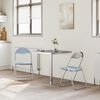 vidaXL Chaise pliante 2 pcs Gris 48 x 43,5 x 81 cm Simili cuir