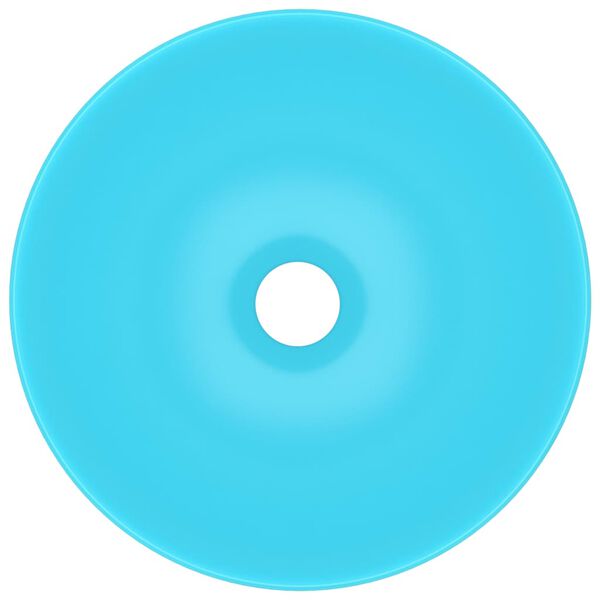 vidaXL Lavabo de salle de bain Céramique Vert Rond